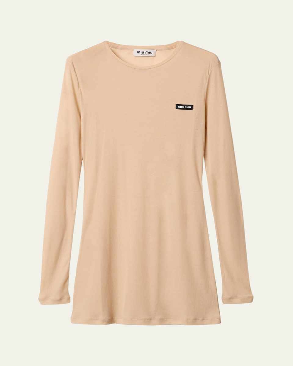 Long Sleeve Cotton Mini Dress